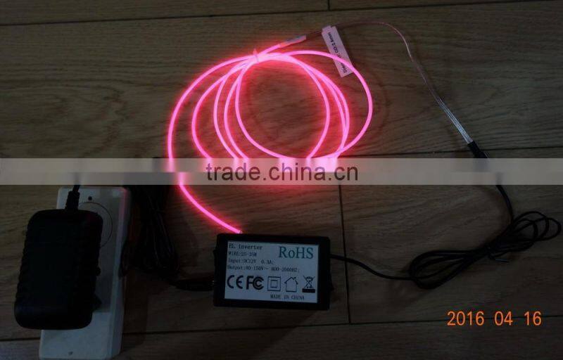 Super luminance 2.6mm Yellow EL WIRE For AC110V-240V 25M-35M EL INVERTER