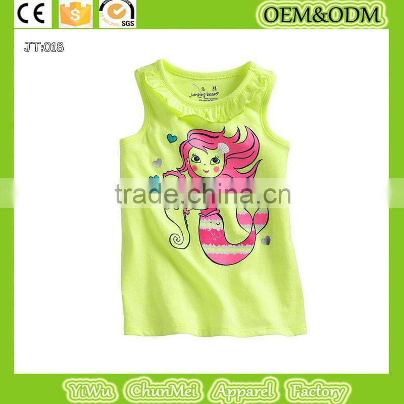 100% cotton t-shirt girl t-shirt Mermaid t -shirt child t-shirt kids t-shirt