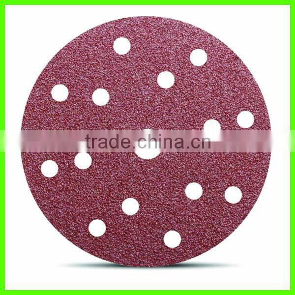 Hot selling aluminium oxide abrasive sanding disc with holes