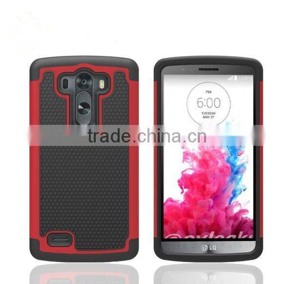 Heavy duty shockproof phone combo hybrid case for lg g3