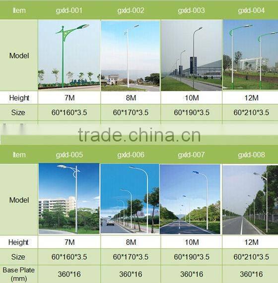 steel tubular lighting pole/light poles/lamps pole