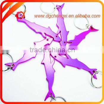 Promotion Customized Cheap Blue Cute Cat-shaped Beer Bottle Opener Keyring