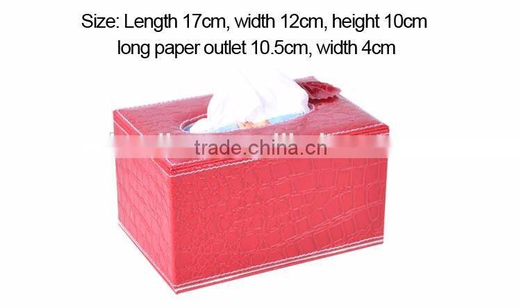 2016 new design leather tissue box holder wholesale