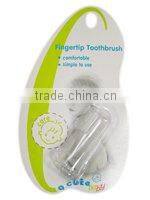 Children BPA Free soft silicone rubber handle Finger Toothbrush