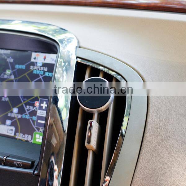 Aluminum design sticky gel universal air vent magnet phone holder for promotion