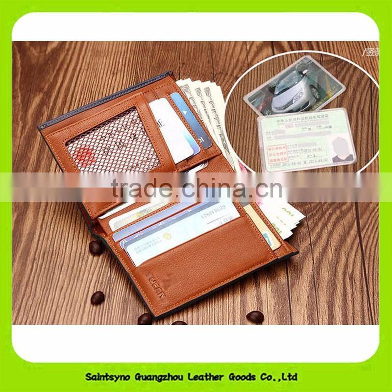 16417 Manufacturer 2016 eco friendly men leather wallet