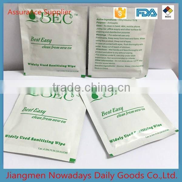 2015 New Design custom wet wipes