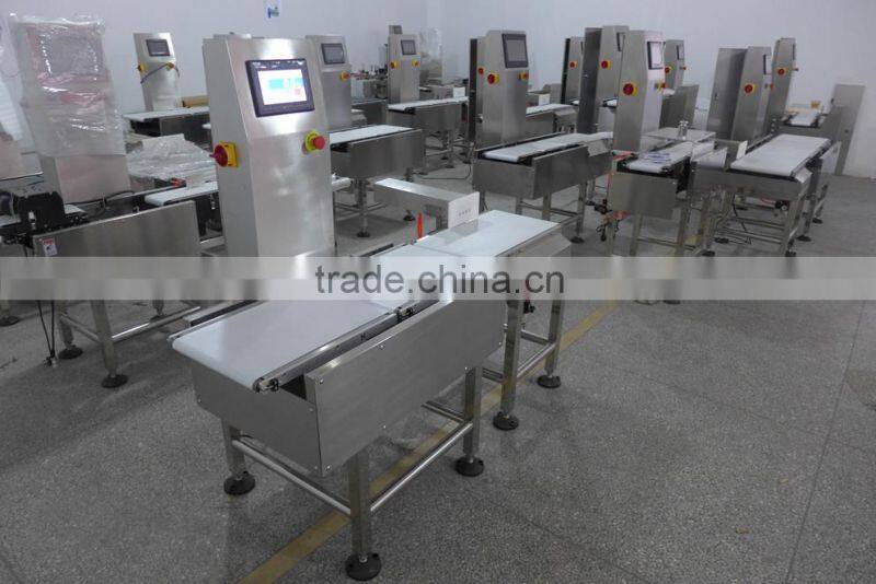 3-12 level weight sorting machine, check weigher to sort and weigh chicken breast fillets. Ranging from 5g to 1500g.