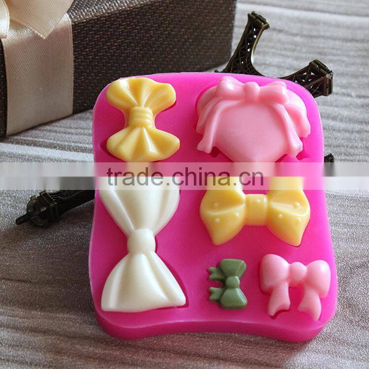 Bowknot Shape Silicone Cake Mold , Christmas Decoration Silicone Cake Mold Wholesale