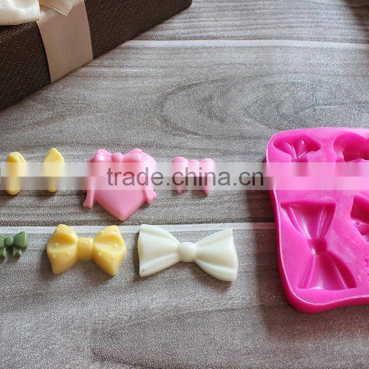 Bowknot Shape Silicone Cake Mold , Christmas Decoration Silicone Cake Mold Wholesale
