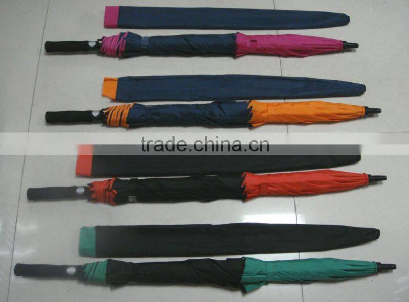 2016 big golf size double canopy reversible windbreaker umbrella
