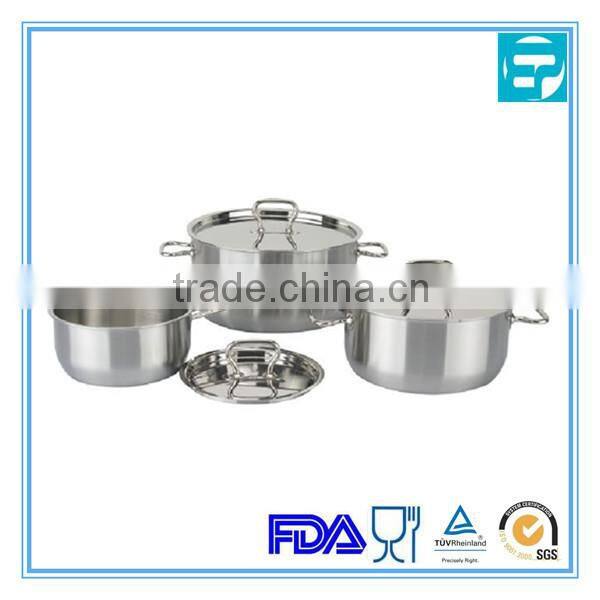 6pcs tri-ply stainless steel italian cookware set