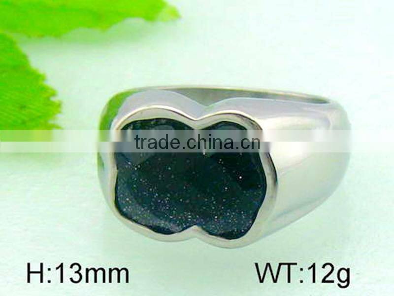 Factory Direct Sale Attractive Design ring for men with black stone