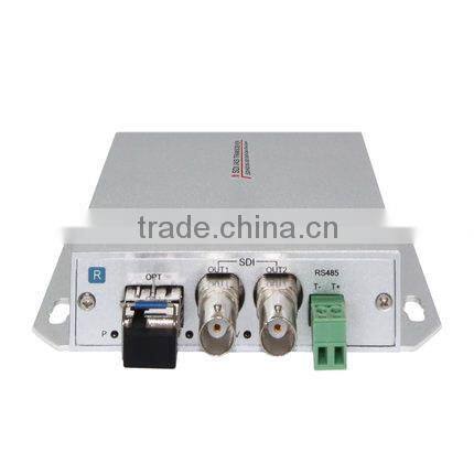 1 Channel VGA over fiber optic video converter transmitter and receiver set