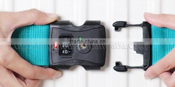Factory price cheap custom logo print personlized adjustable luggage strap with Detach Buckle