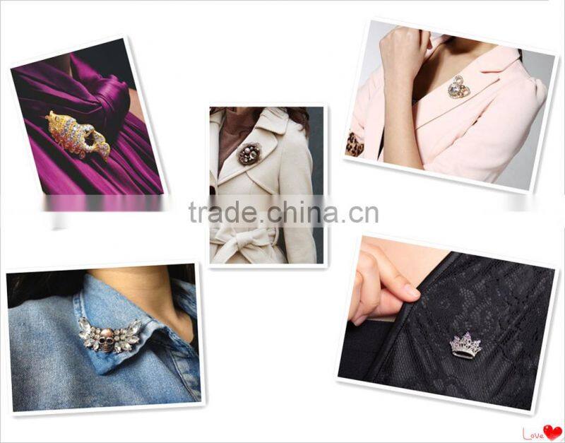2016 top quality fashion latest guangzhou wholesale rhinestone brooch