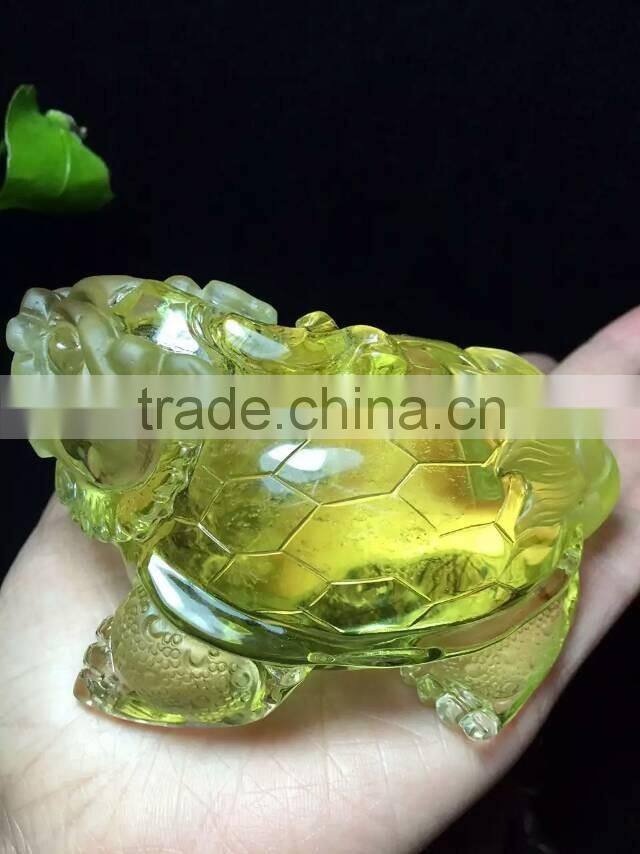 Hot sale business gift Nature citrine crystal dragon turtle
