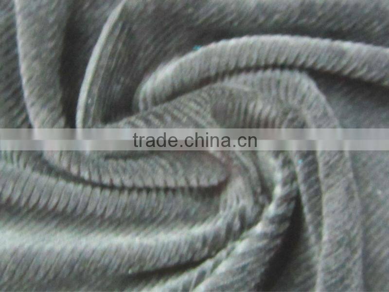 High Quality CVC strip velvet in dresses fabric