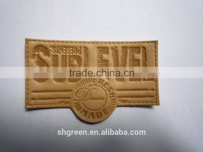 Durable genuine cowhide leather labels