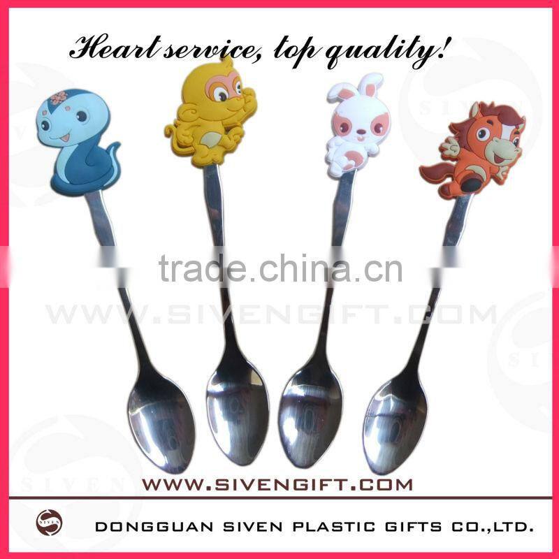 High quantity 3d soft pvc cute spoon cover