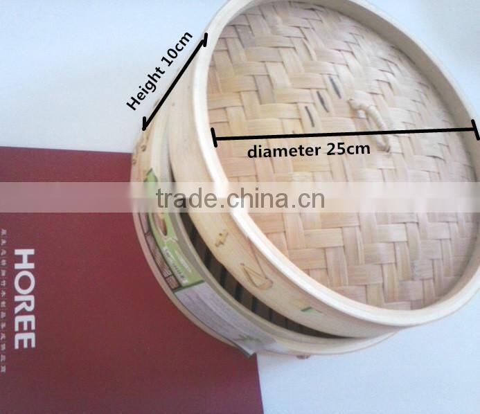 China tranditional mini round man made bamboo food steamer