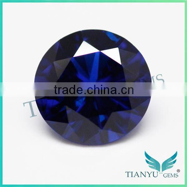 5mm Round Brilliant Cut Loose 114# Blue Wholesale Nano Spinel Beads Gemstone