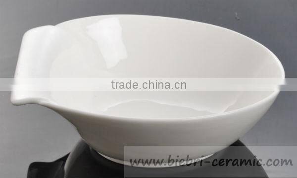 13 inch Irregular Shape Salad Dessert Pasta Dinner Soup Food Serving Ceramic Porcelain Bowls Hotel Restaurant Wholesale