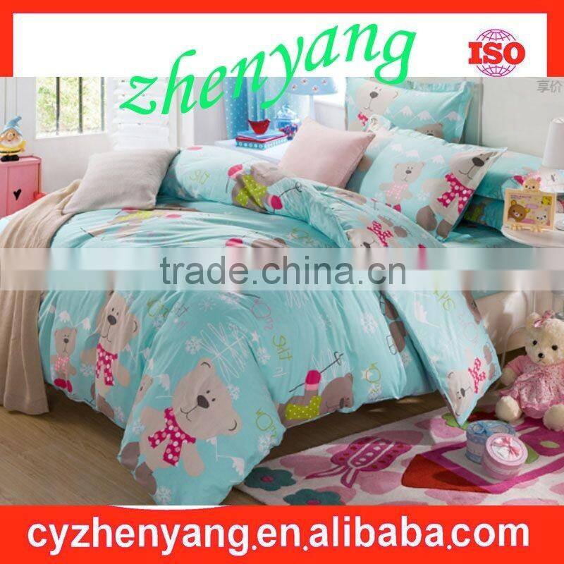 2016 top sale 100% polyester fabric home textile 3d prainting bedsheet