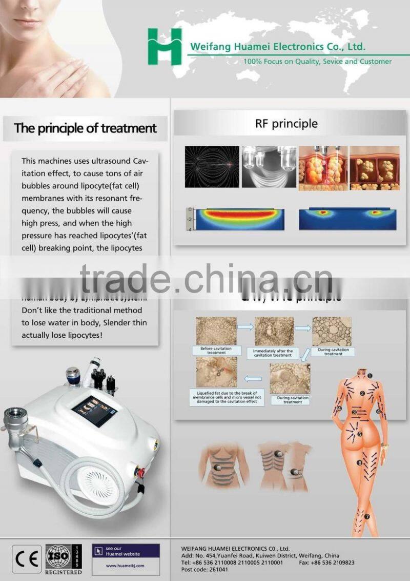 Professional 3 in 1 RF+Cavitation+Vacuum multifunctional salon facial beauty machine