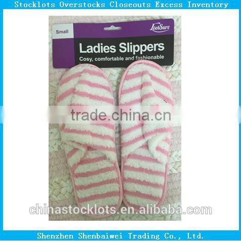 China stocklots buy excess inventory ladies slippers for home use