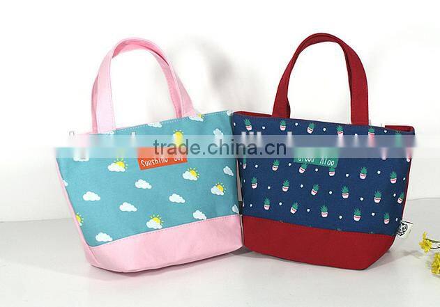 Alibaba China canvas multi-function tote bag, lunch box bag, 8-24oz canvas tote bag