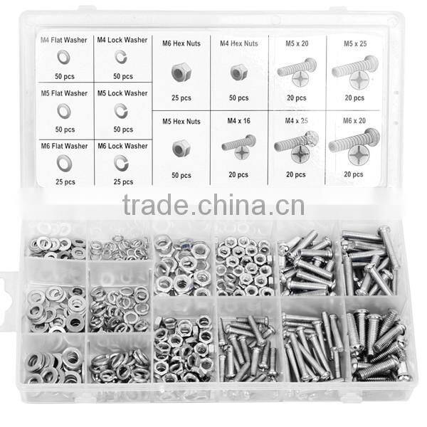 TC 200pc BV Certification Hardware Hex Head Self Drilling Screw Assortment