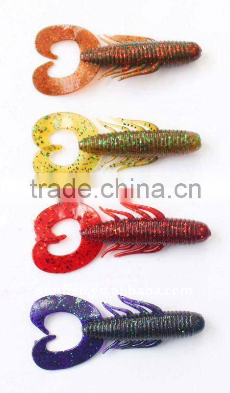 soft fishing lure with salt,freshwater soft lure G16B