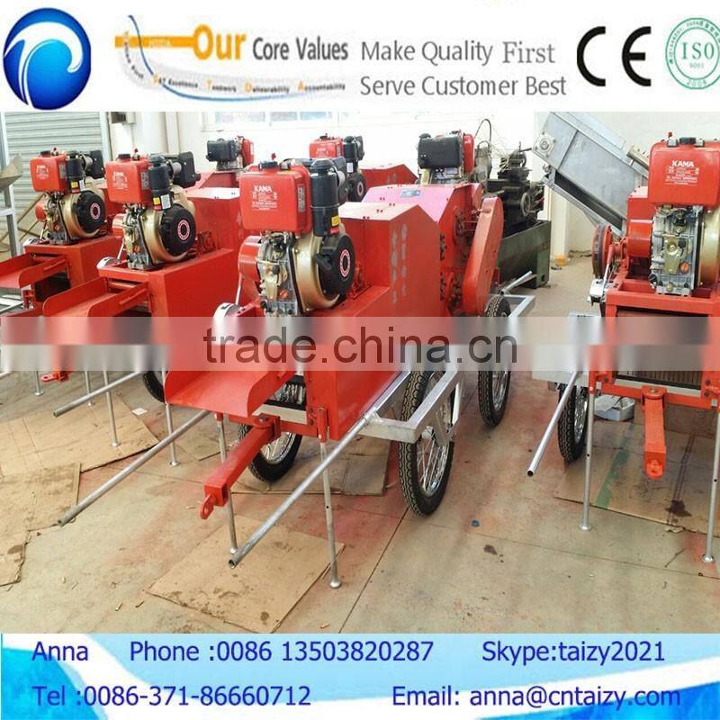 Diesel engine power sugar cane leaf stripping machine