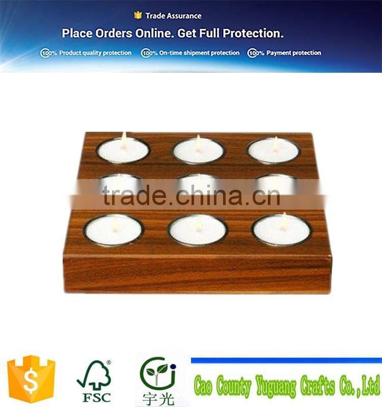 handicraft supplier custom new candle wood holder