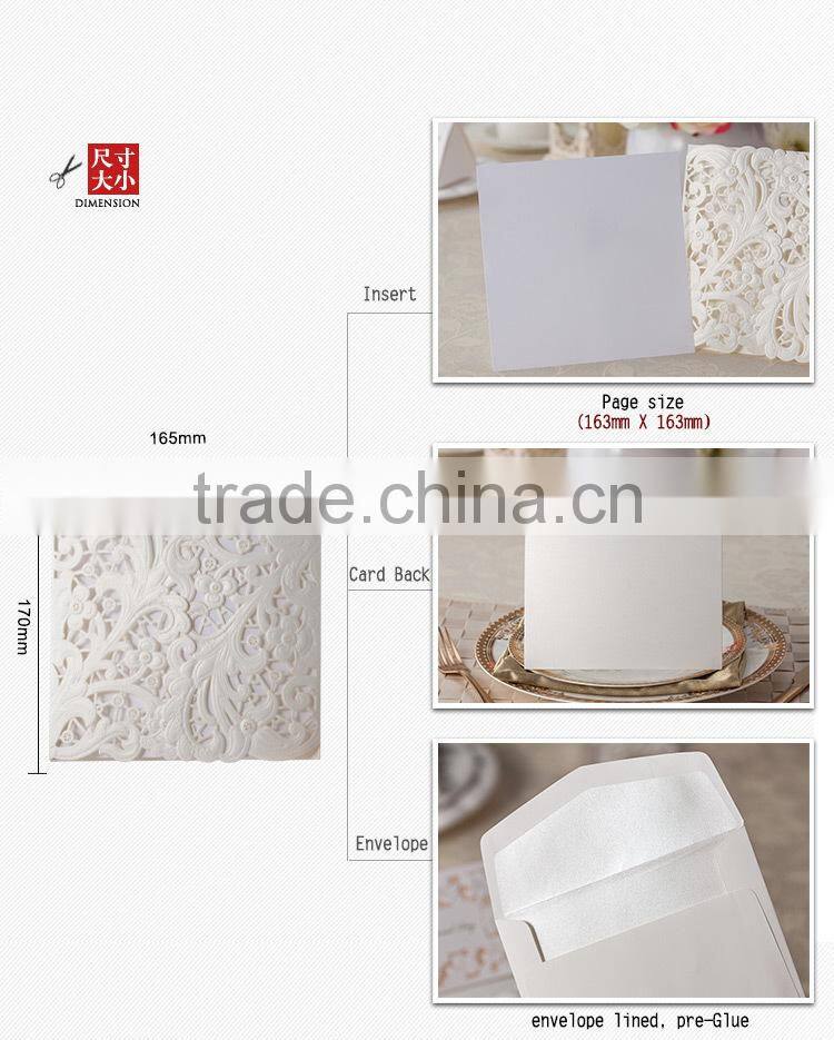 Tree shape handmade wedding invitation card