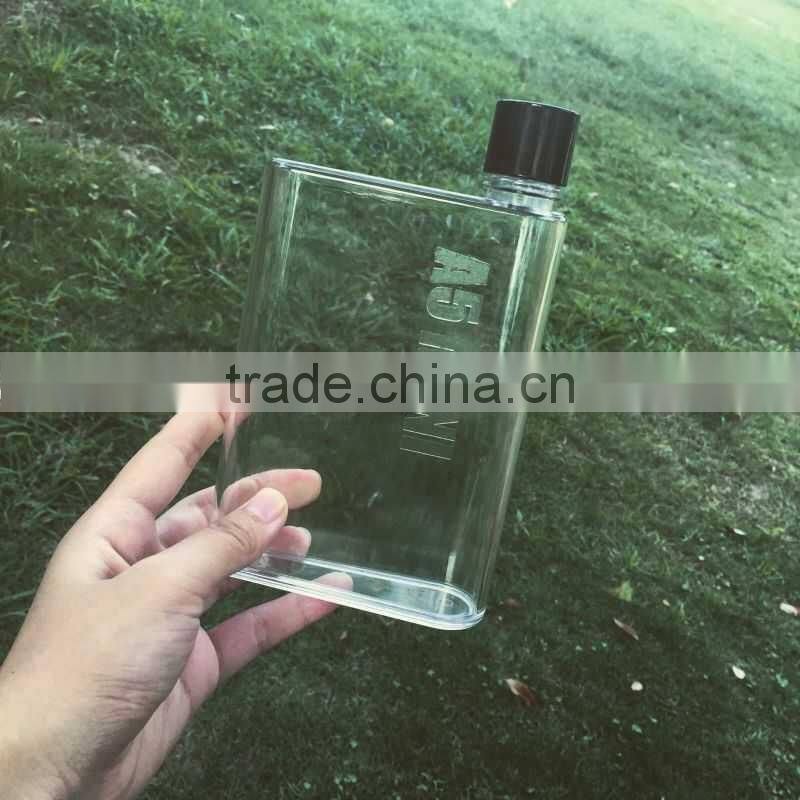 Hotselling Mini A6 Memo plastic Bottle Memo Water Bottle Flat notebook Bottle