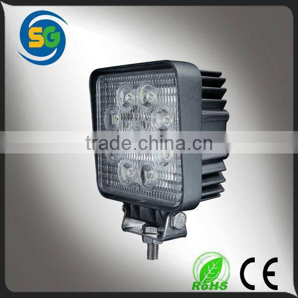 IP68 Waterproof 27W led work light with 2 years warranty led tractor working lights