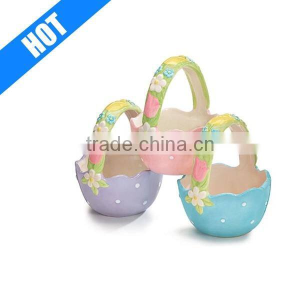 custom set of 3 ceramic Easter egg baket candy dishes