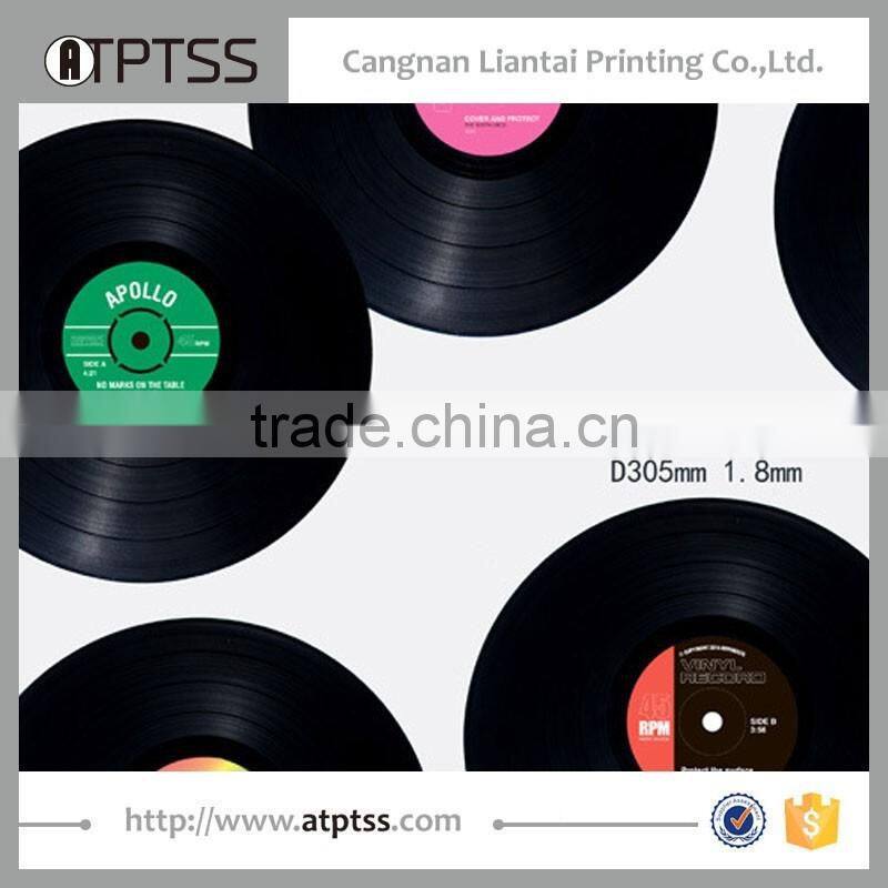 New style design Black plastic record meal pad