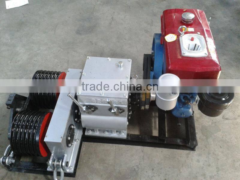 5 Ton Double Drum Diesel Towing Winch Wire Rope Winch