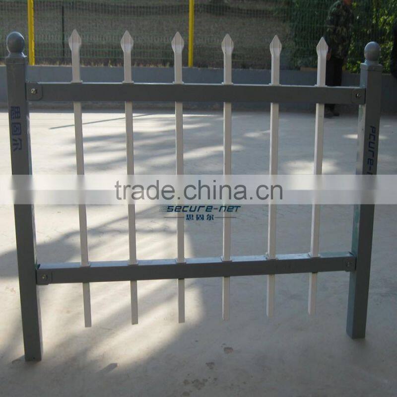 cheap used wrought iron garden fence/decorative fence design/galvanized iron guardrail