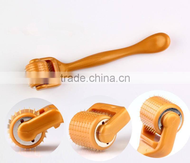 Hot sale 192 needles Gold color Titanium needles Dr.roller derma roller