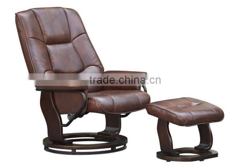 PU Leather Recliner with Foot Rest