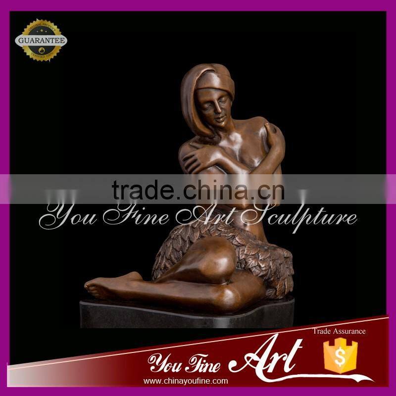 life size bronze nude sitting woman statue