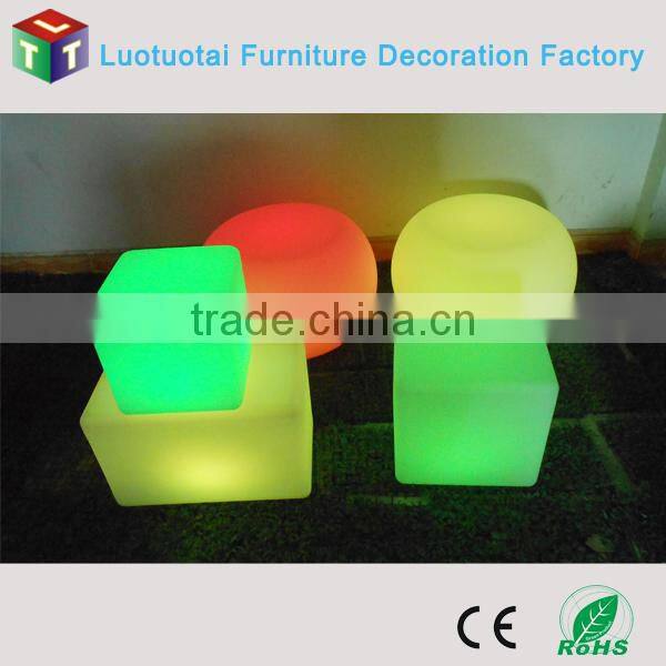 Illuminated bar/club/ktv furniture glowing led cube sitting chair