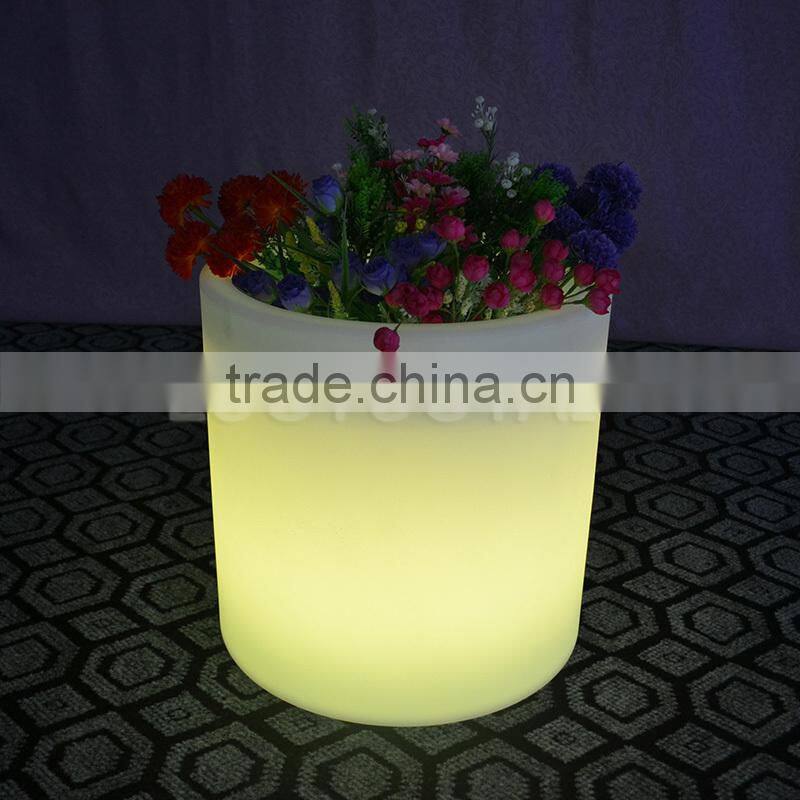 16'' Waterproof Rechargeable RGBW Multi Color LED Light up bar ice bucket/led flower pot with Remote LTT-SF15