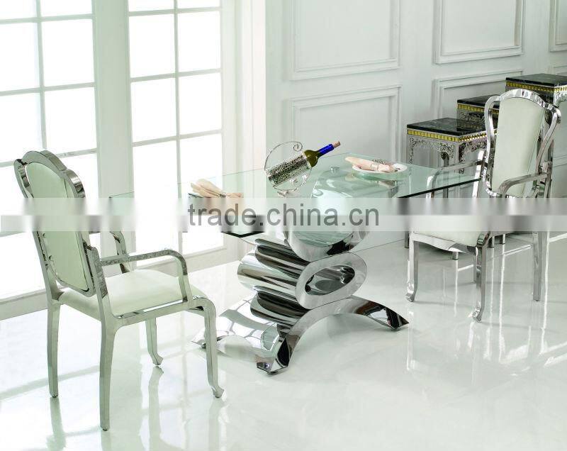 TH346 Modern Design Temper Glass Dining Table