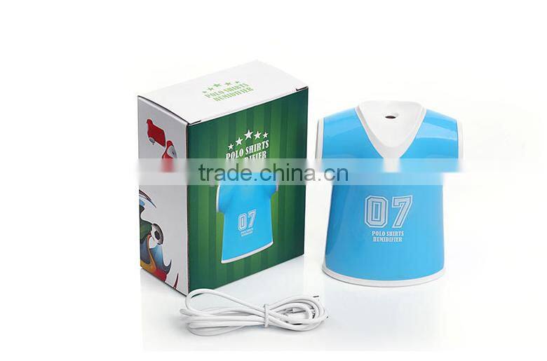 New Creative Shirt Design House Mini Humidifier, USB Desktop Electric Polo Shirts Air Humidifier For Wholesale