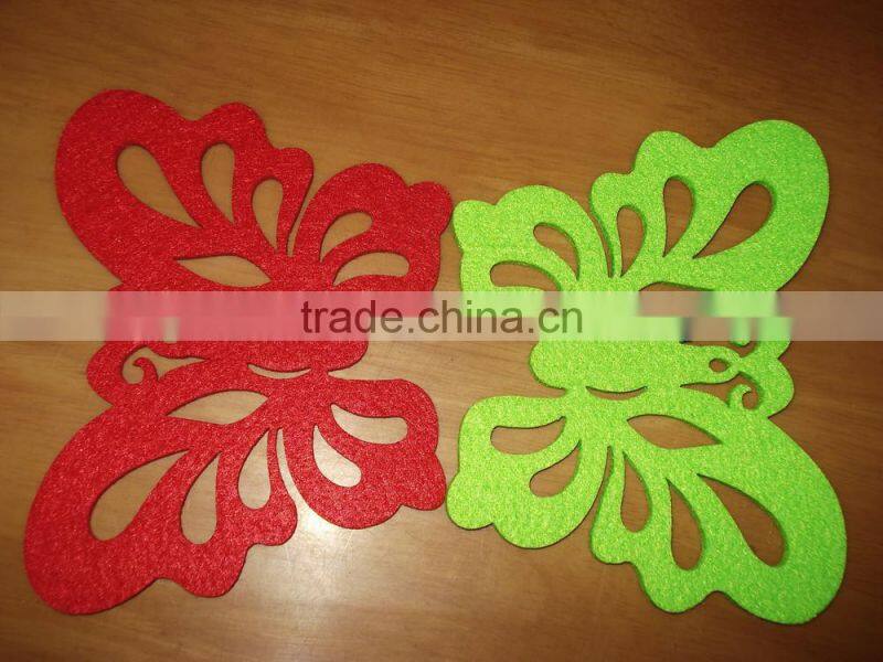 butterfly felt coaster for cups cushion from factory directly supply